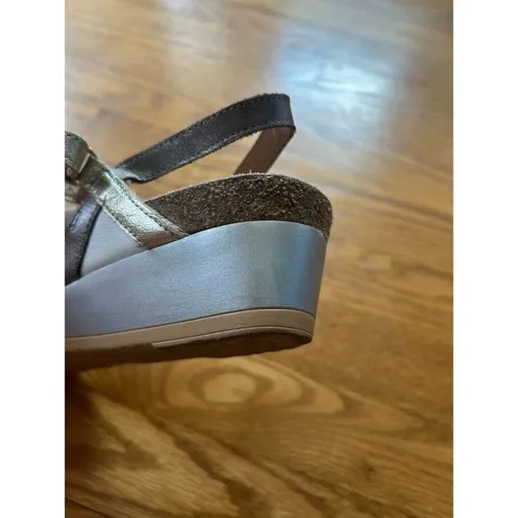 NAOT HERO Beige Neutral Rose Gold Wedge Sandals Shoes 41 EU 10 US - Picture 3 of 8